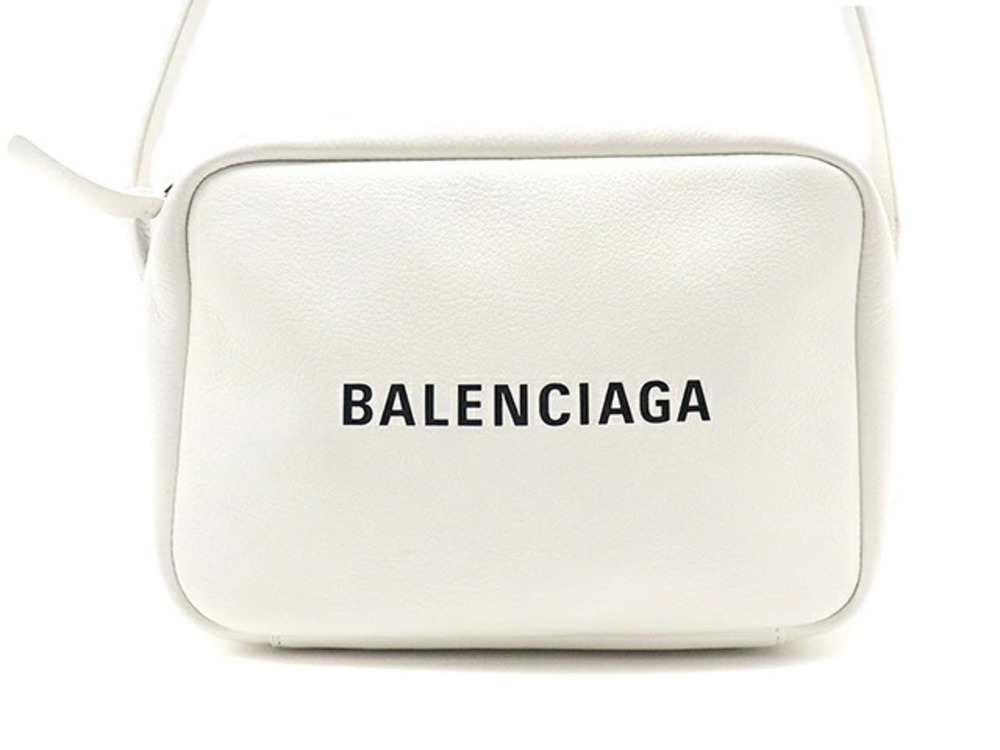 Balenciaga Camera Bag Shoulder White Leather
